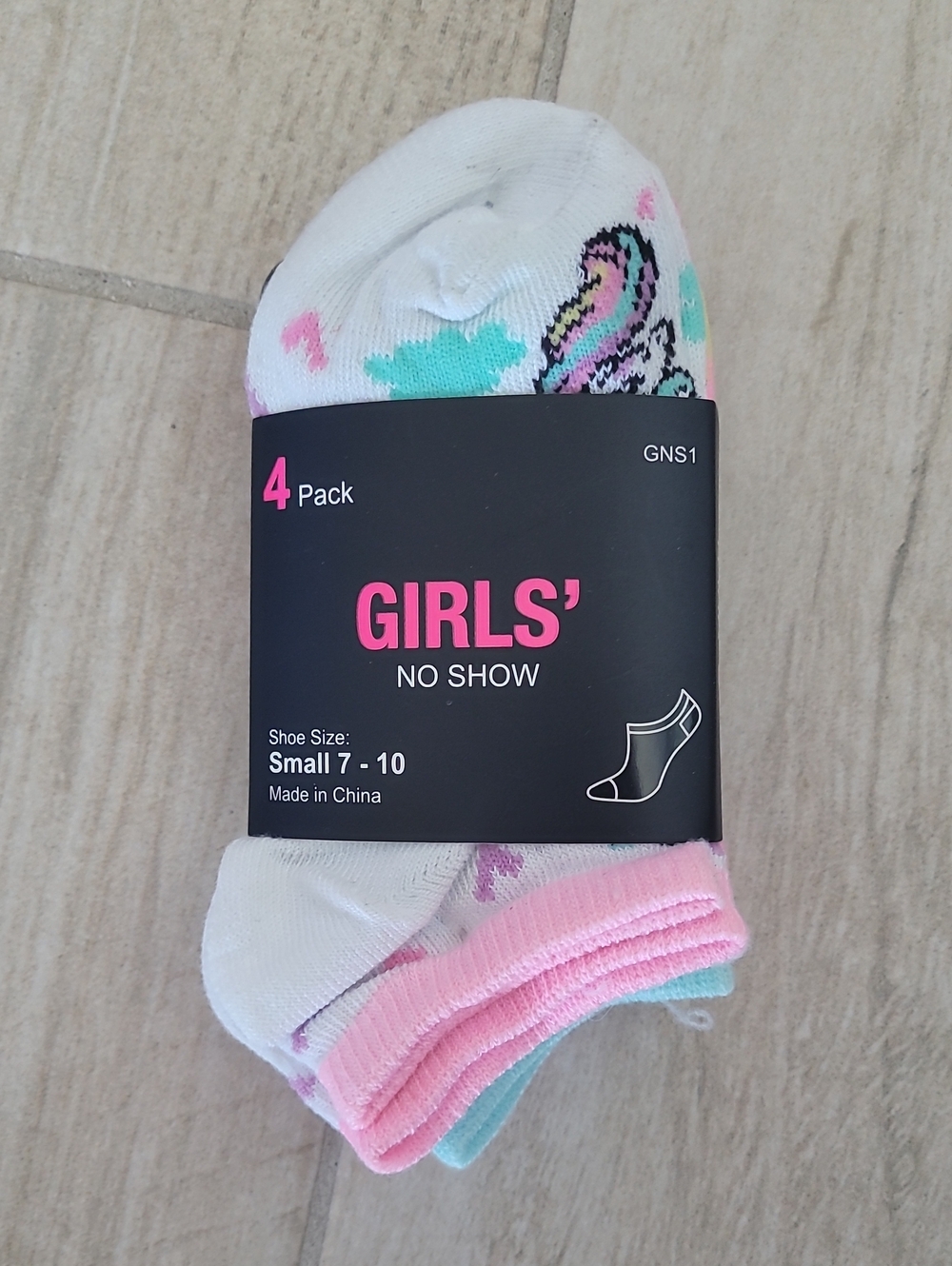 Girls' No-Show Sock Pack - Pink, White, Teal, Mint